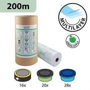 Ricarica mangiapannolini leggermente profumata con trattamento antiodore EVOH compatibile ricariche Sangenic Tommee Tippee & Sangenic Tec | Angelcare | Litter Locker II + ROTOLO CARTONE PER UNA RICARICA ANCORA PIÙ FACILE E DA USARE COME CONTENITORE PER LA PELLICOLA (200m)